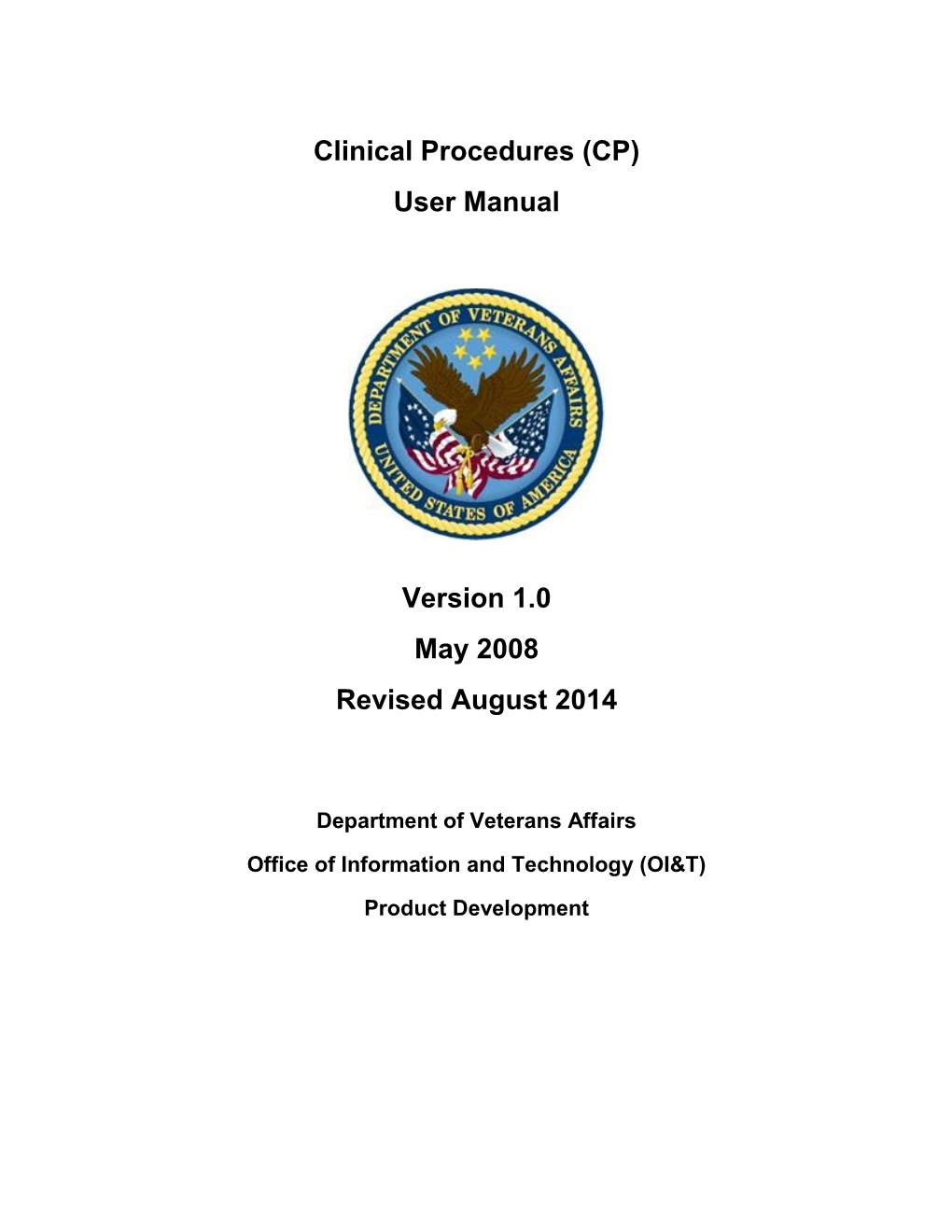Clinical Proedures User Manual