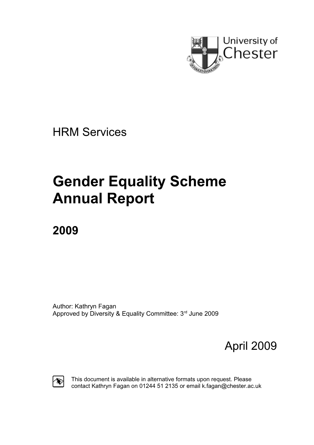 Disability Equality Scheme Annual Report 2008