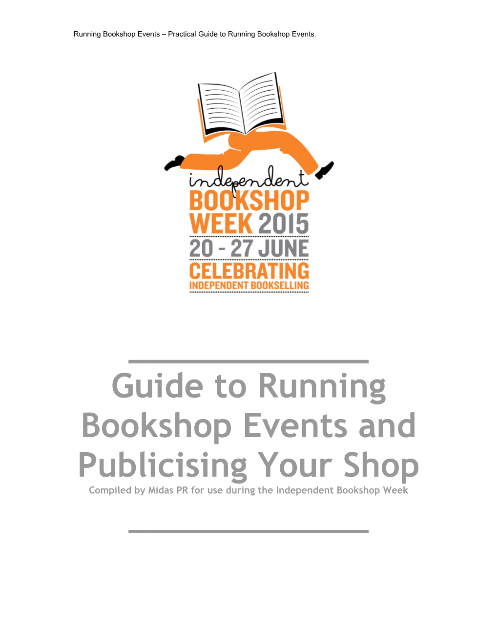 Running Bookshop Events and Publicising Your Shop