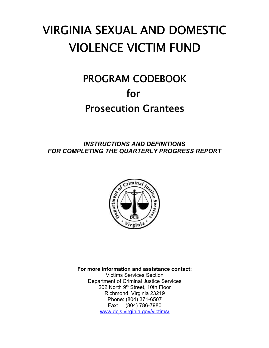 Virginia Sexual and Domestic Violence Victim Fund