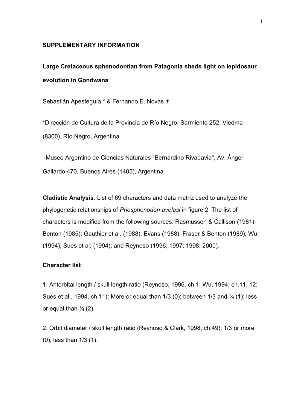 Large Cretaceous Sphenodontian from Patagonia Sheds Light on Lepidosaur Evolution in Gondwana