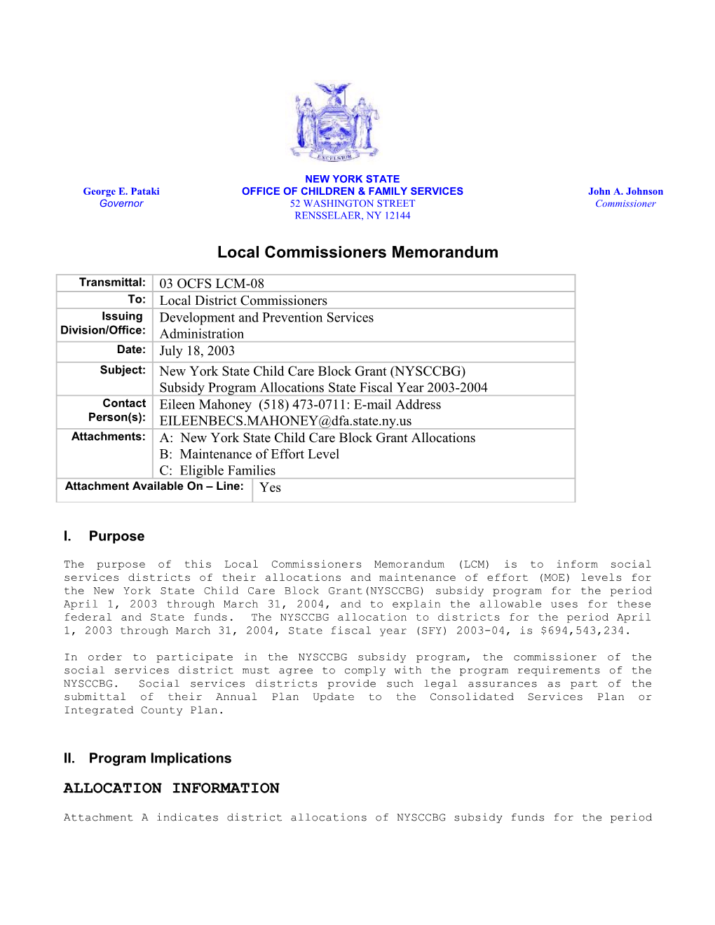 Local Commissioners Memorandum s8