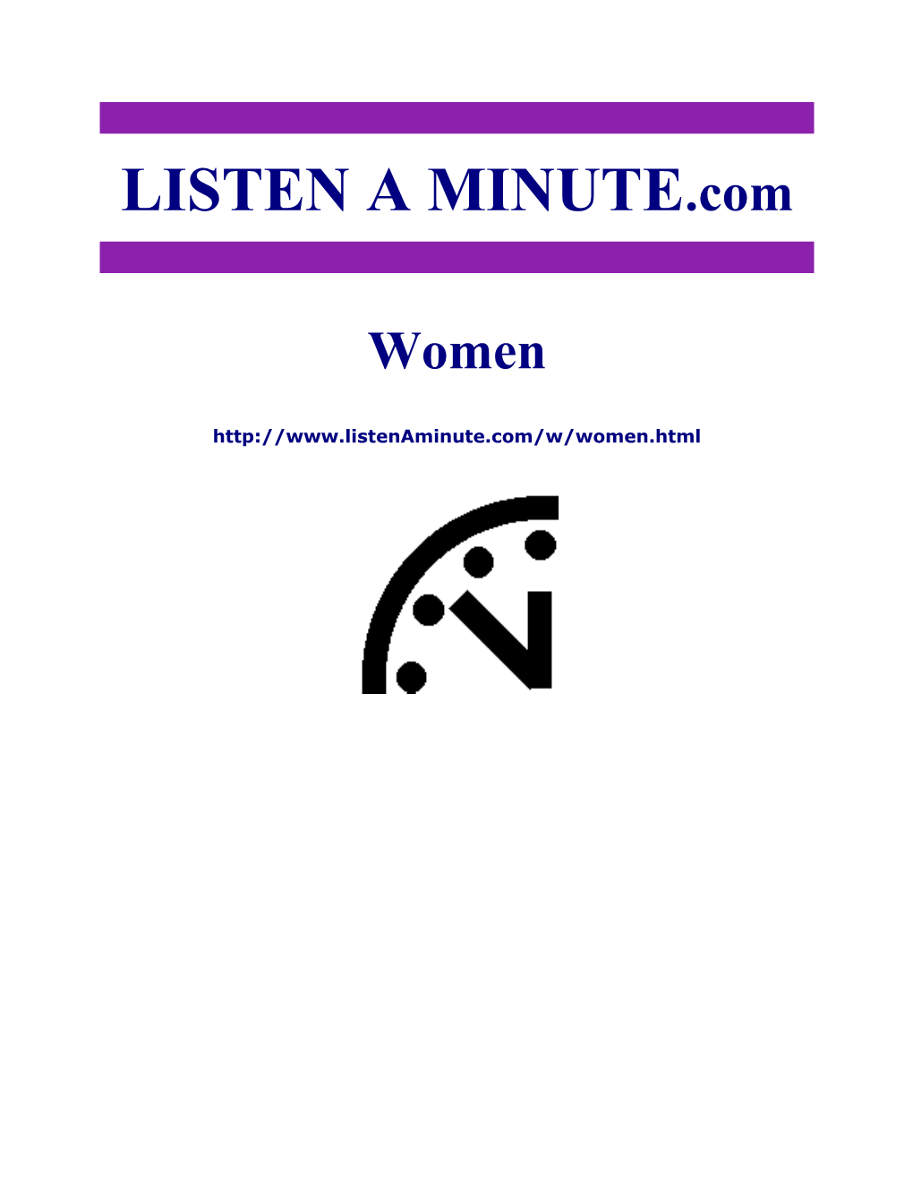 Listen a Minute.Com - ESL Listening - Women