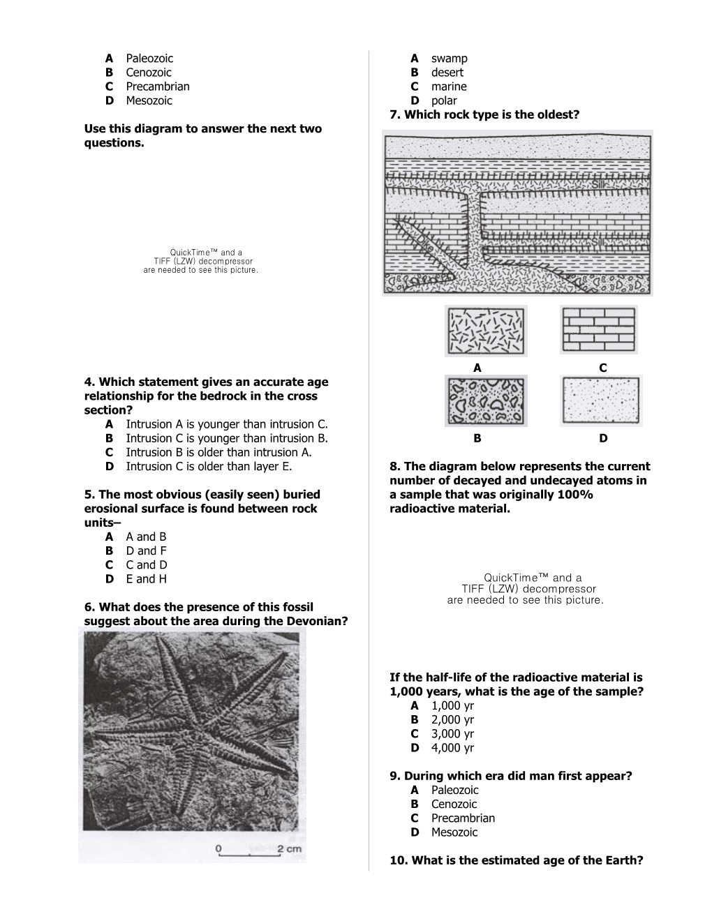 Earth Science SOL Review Sheet #1 s1