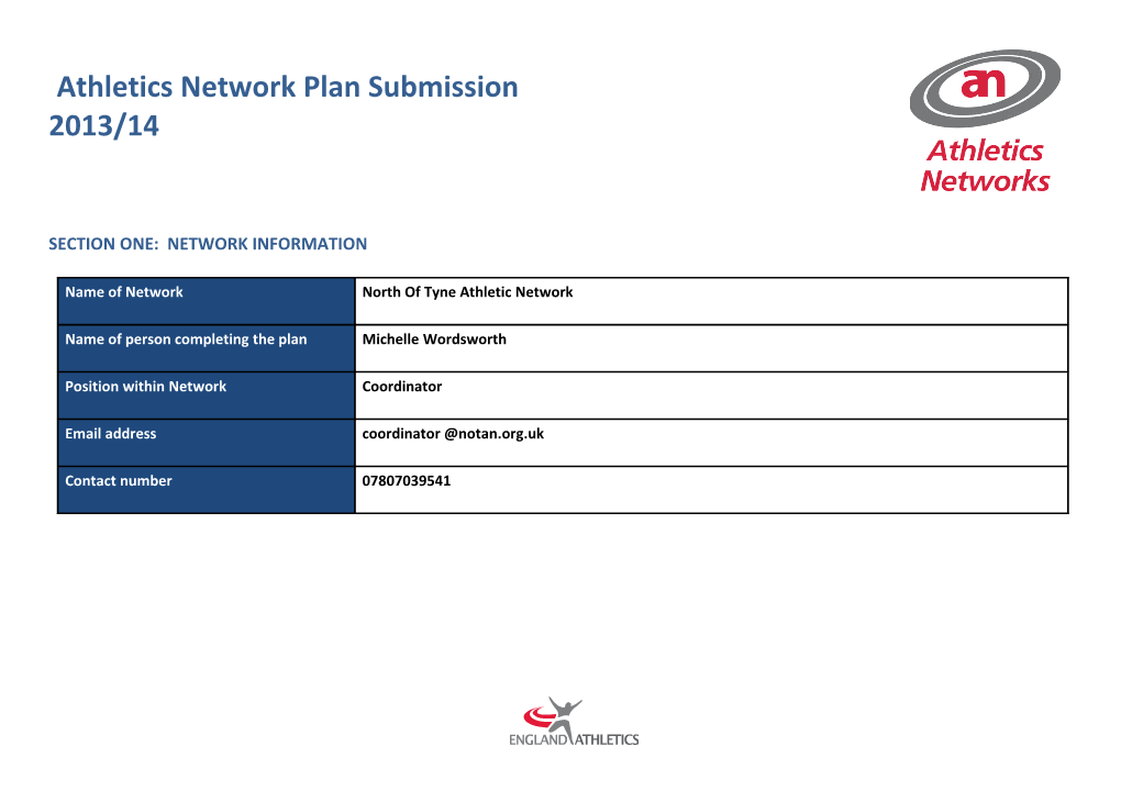 Section One: Network Information