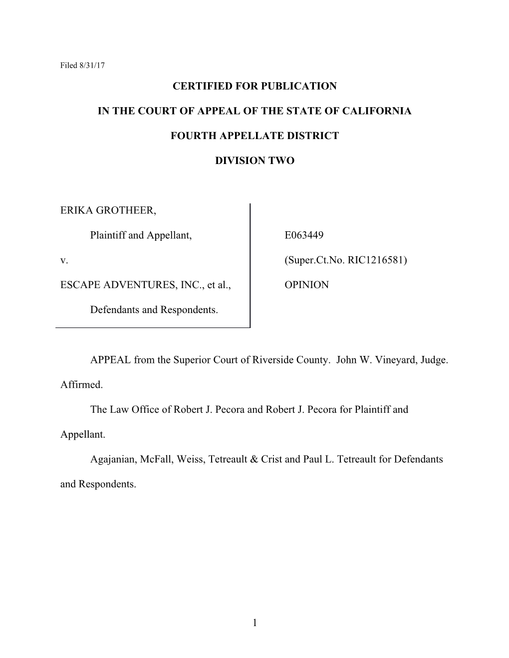 In the Court of Appeal of the State of California s5