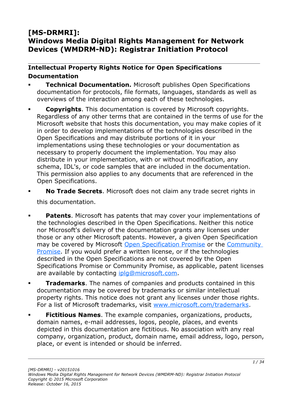 Intellectual Property Rights Notice for Open Specifications Documentation s5