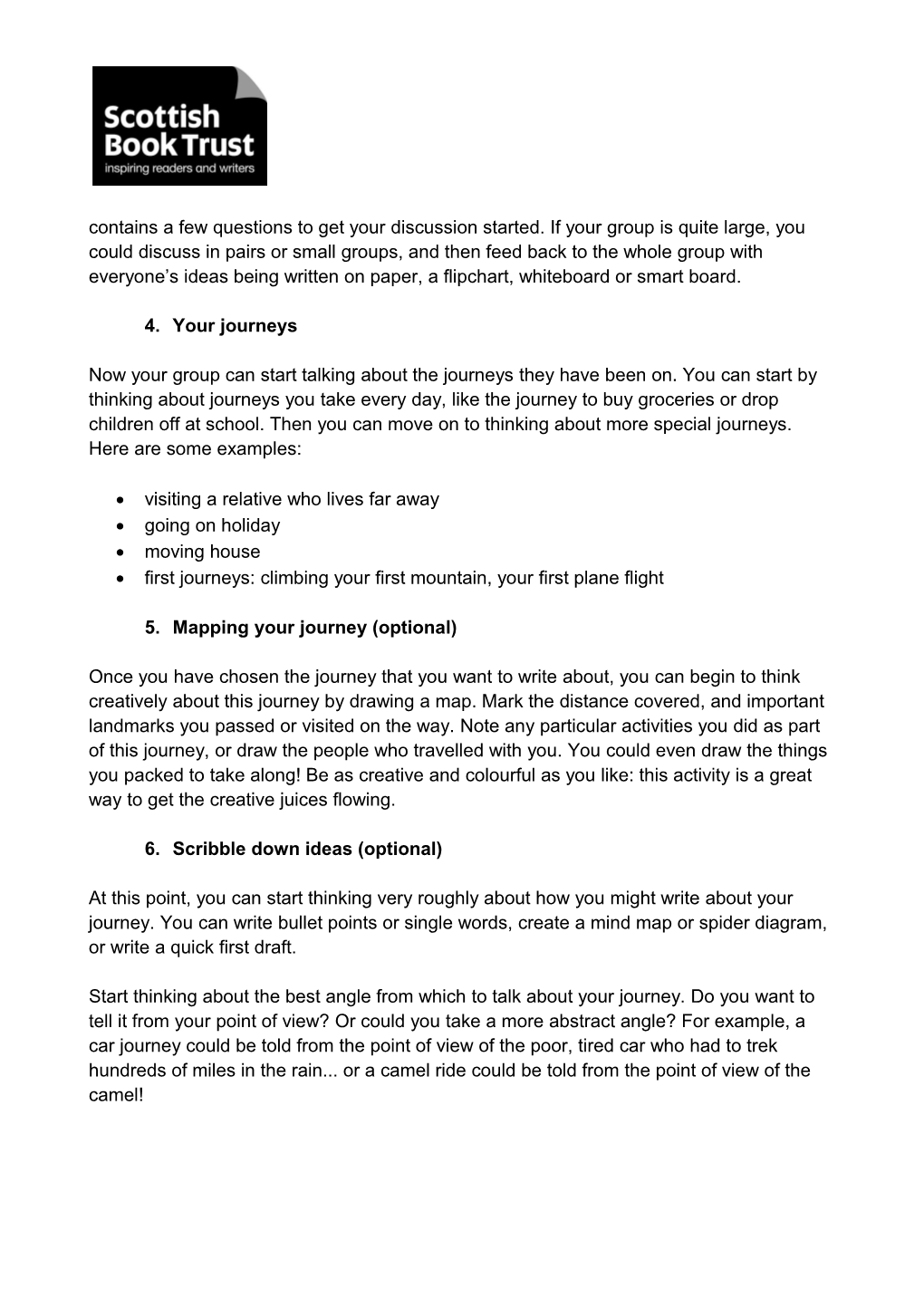 A 10-Step Guide to Running a Creative Writing Workshop on Journeys