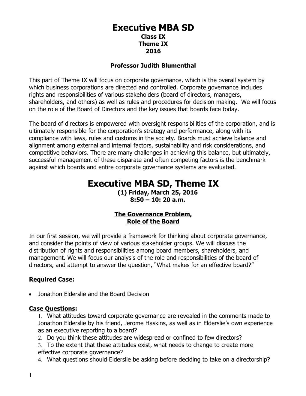 Executive MBA SD