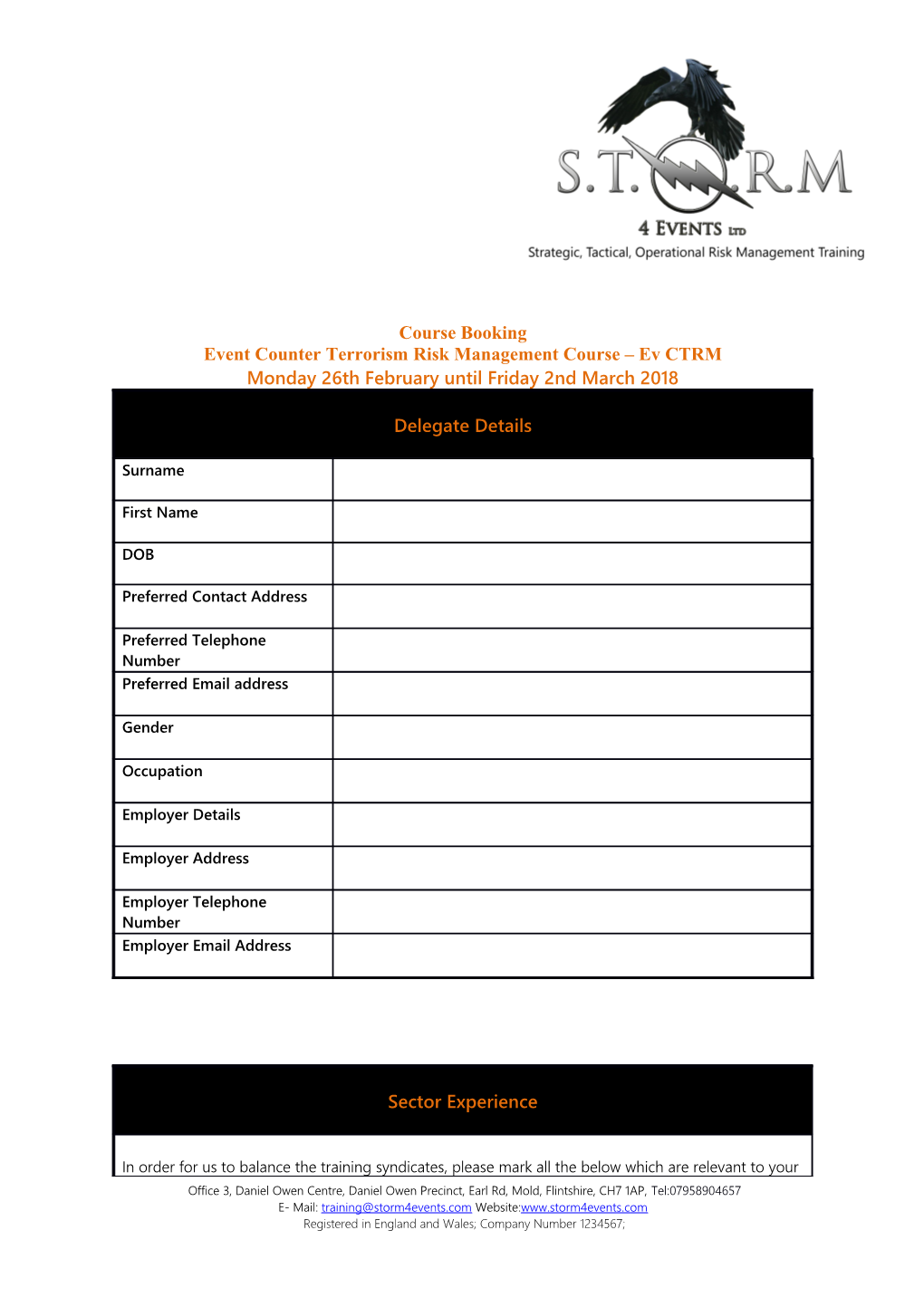 Event Counter Terrorism Risk Management Course Ev CTRM