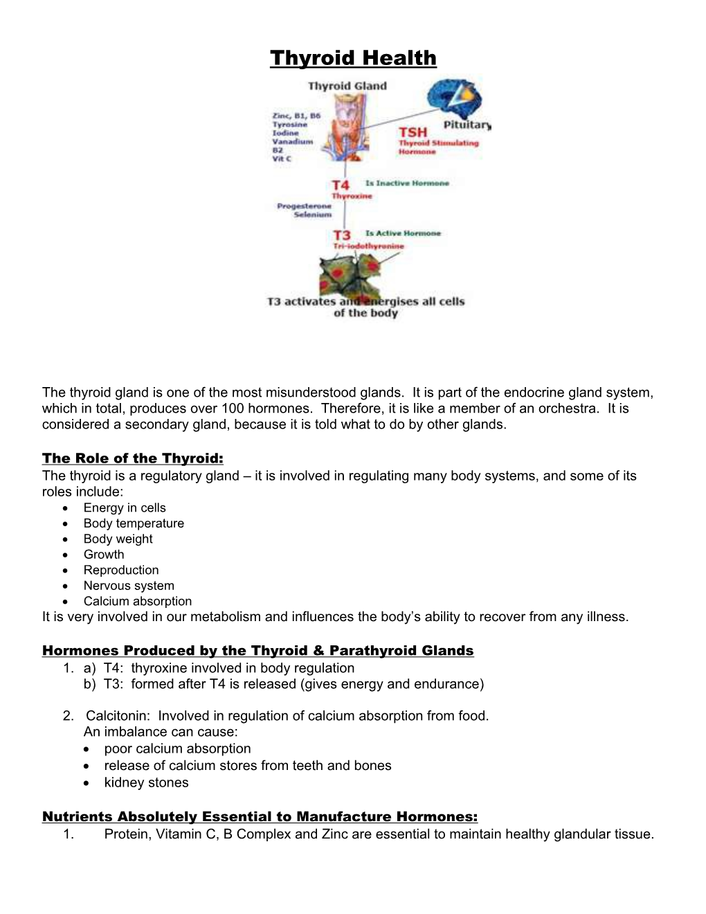 The Role of the Thyroid