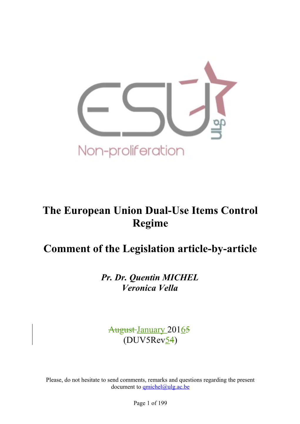 The European Union Dual-Use Items Control Regime