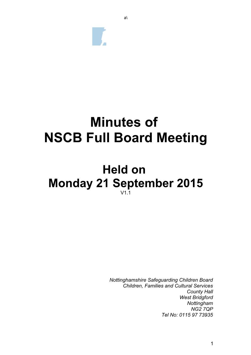 NSCB Full Board Meeting