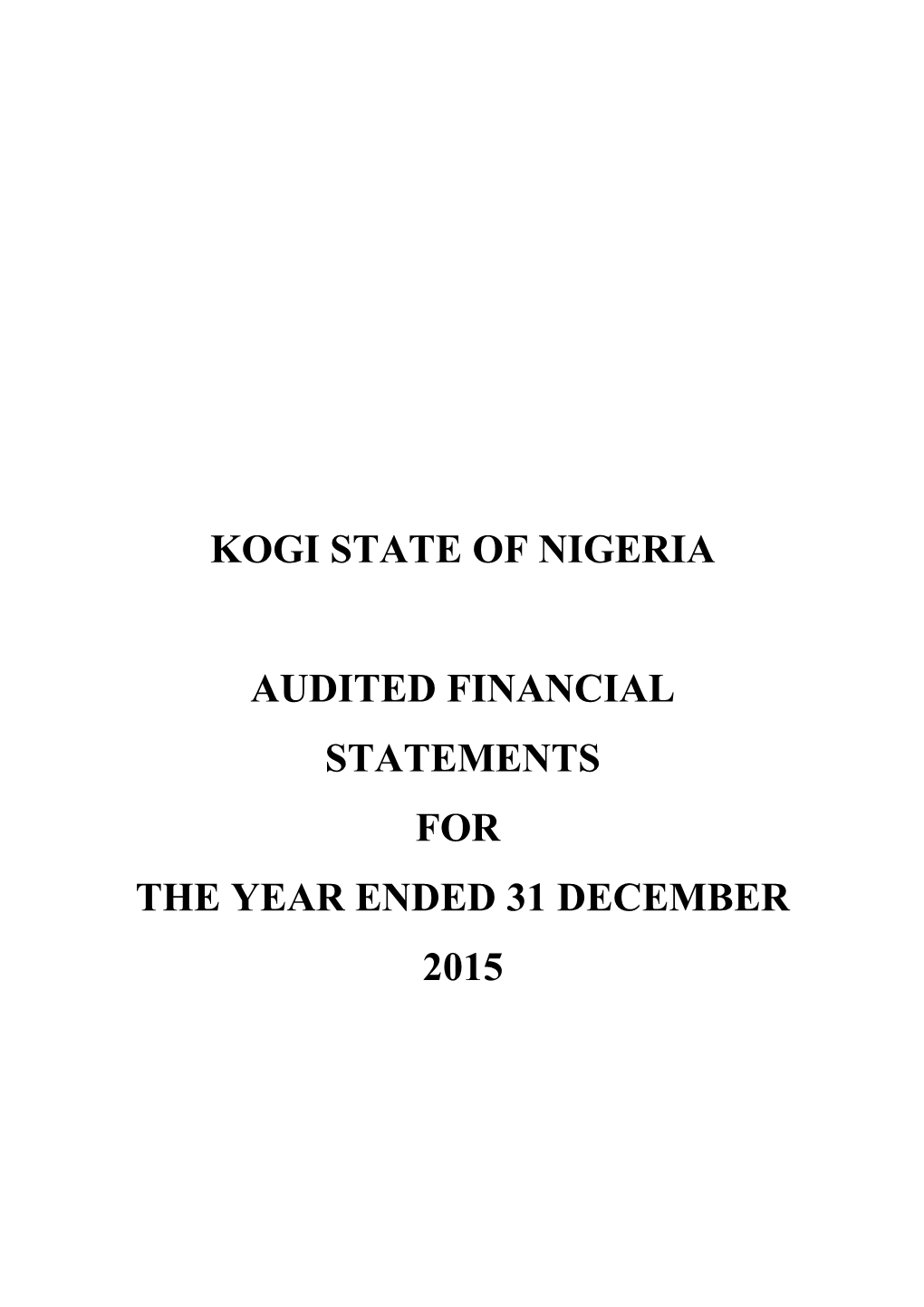 KOGI State of Nigeria