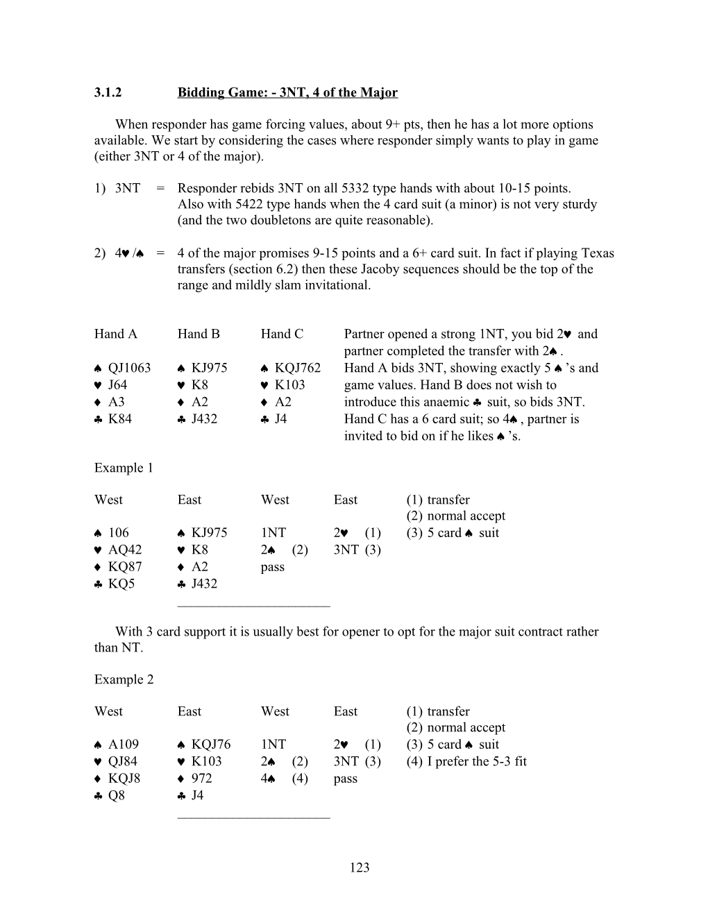 Bidding Game After Transferring