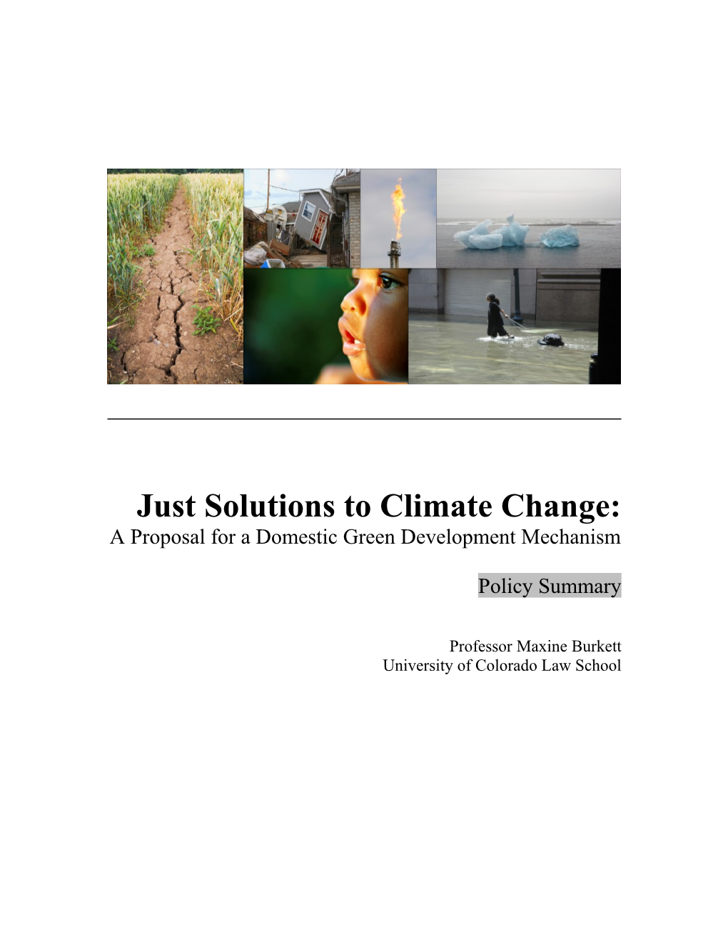 Just Solutions to Climate Change