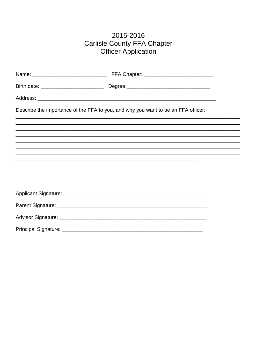 Officer Nomination Form
