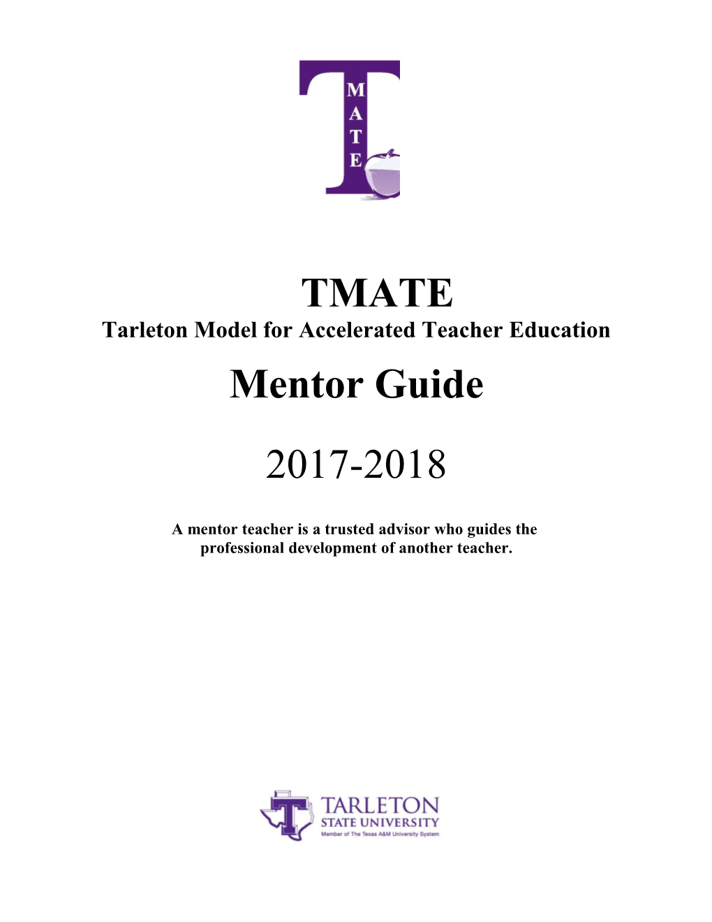 Tarleton Model for Accelerated Teacher Education (TMATE)