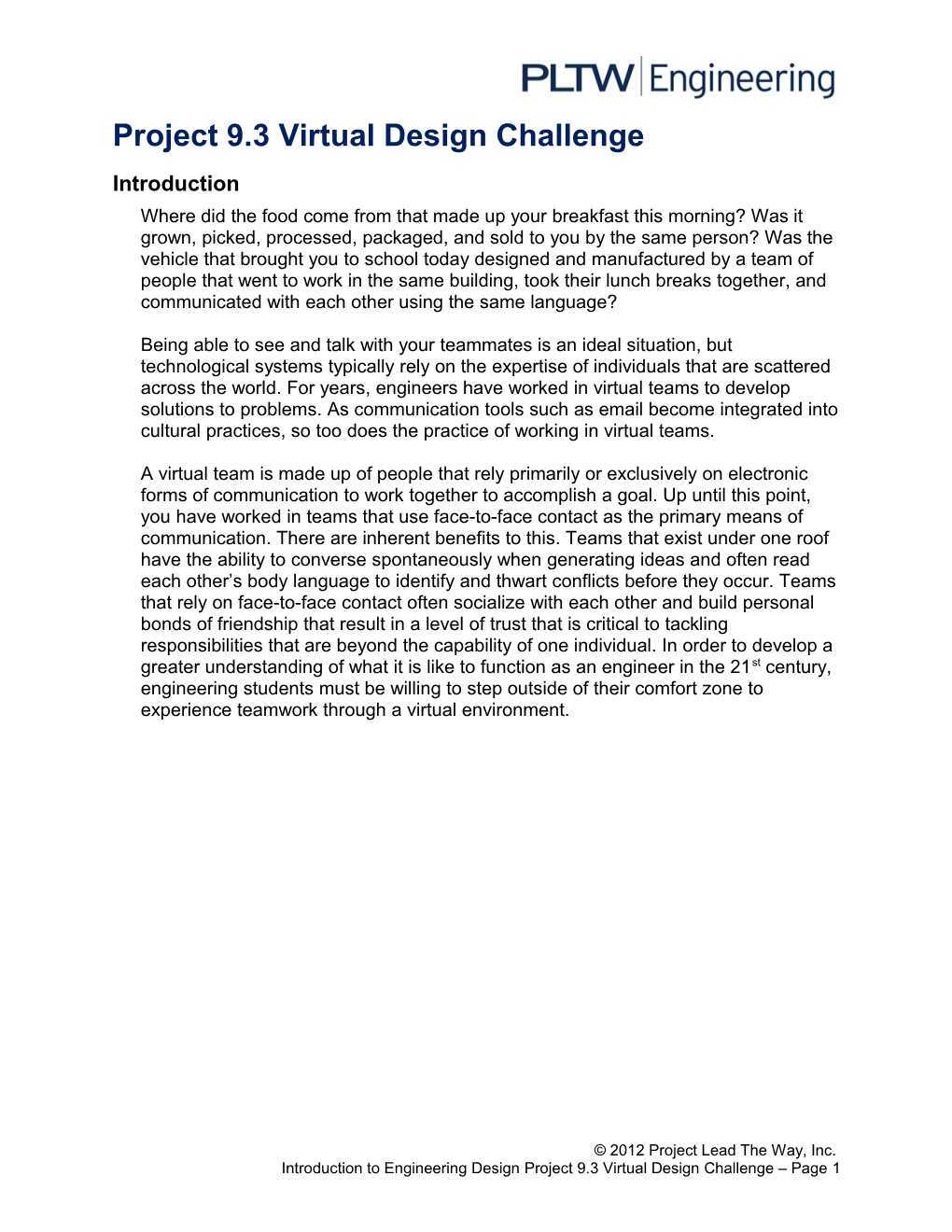 Project 9.3 Virtual Design Challenge