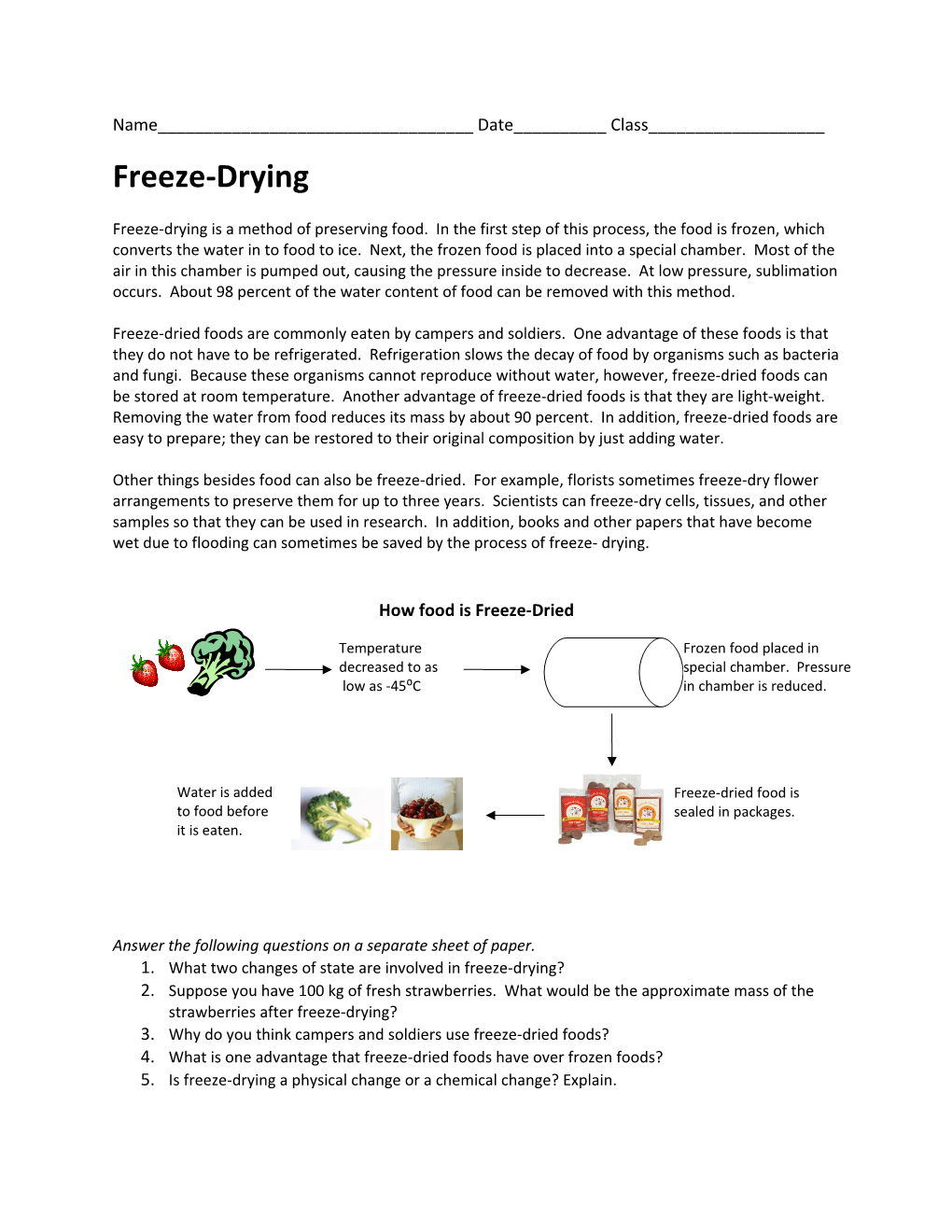 How Food Is Freeze-Dried