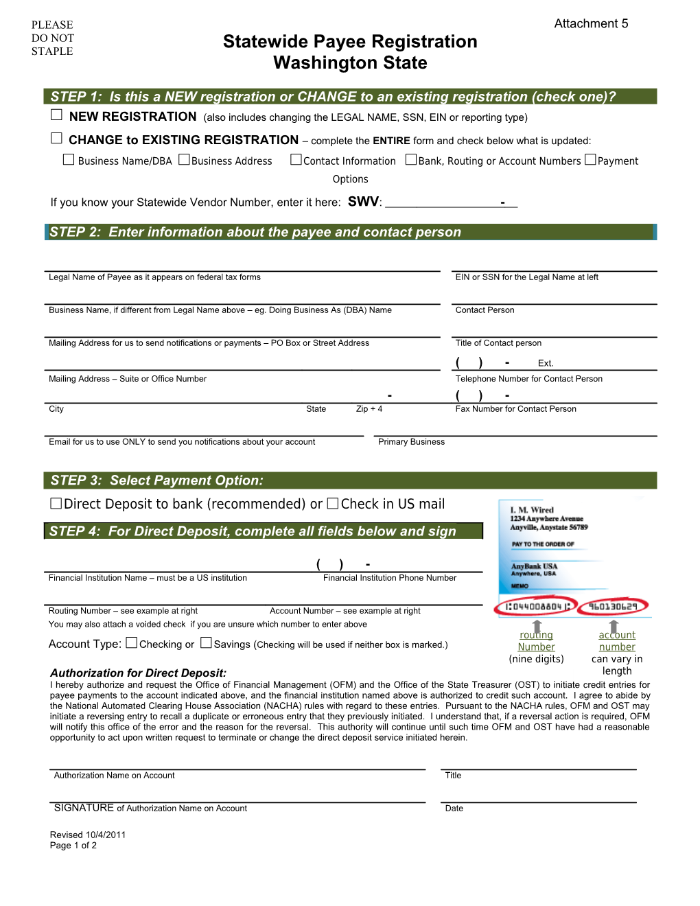 Statewide Payee Registration