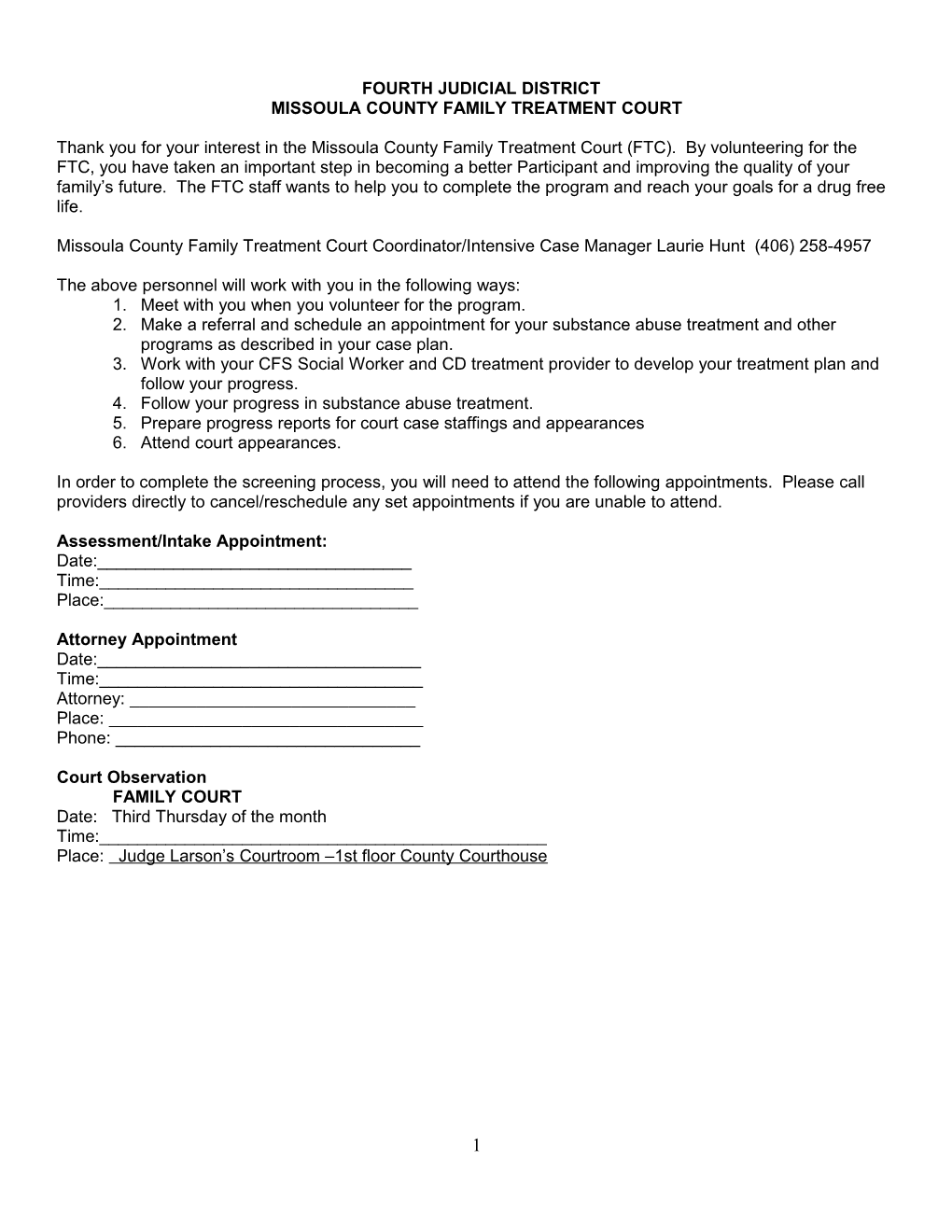 Initial Interview Worksheet