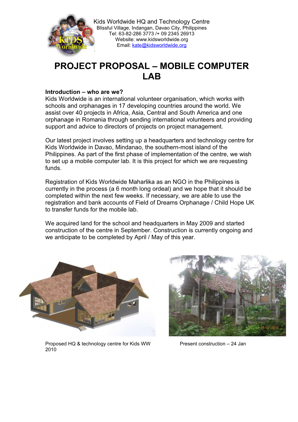 Kids Worldwide Project Proposal Mobile Computer Lab