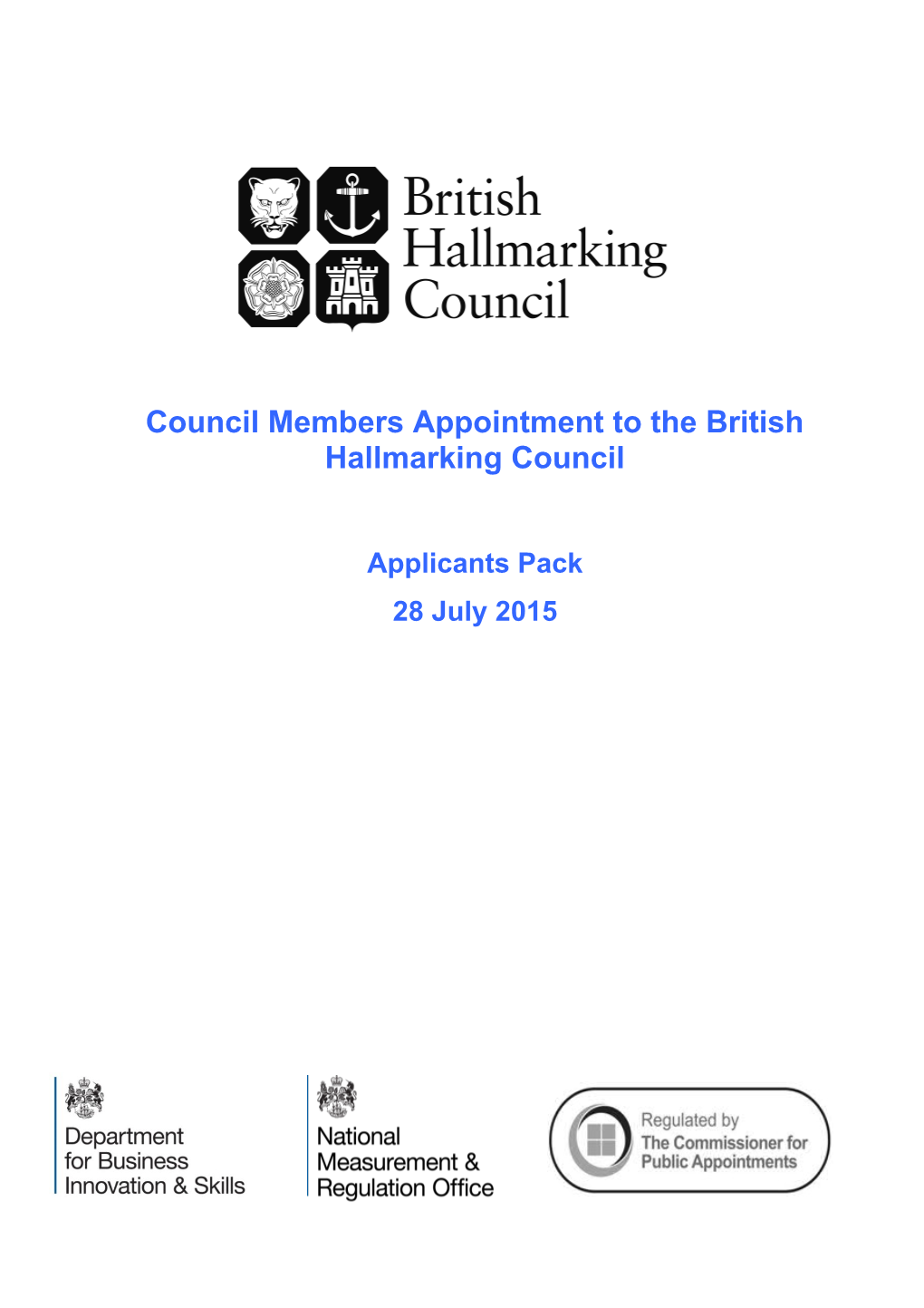 British Hallmarking Council: Council Members Appointment to the British Hallmarking Council
