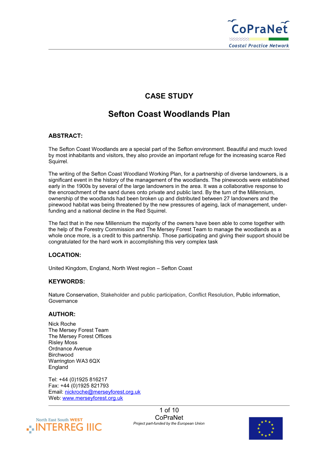 Sefton Coast Woodlands Plan