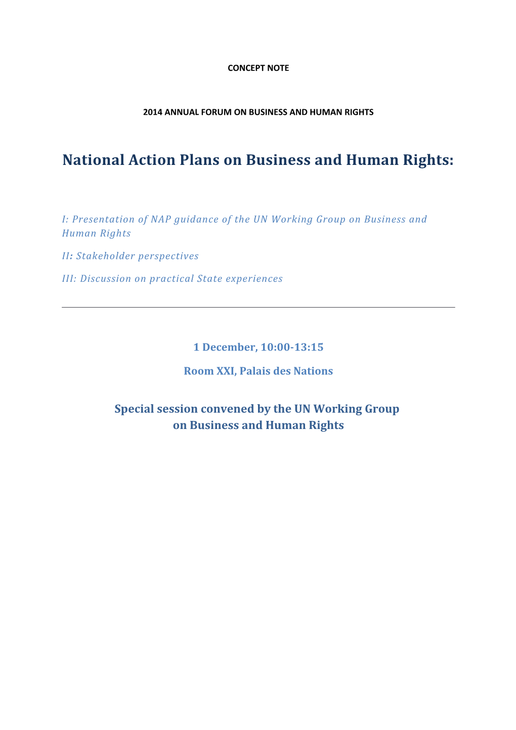 2014 Annual Forum on Business and Human Rights