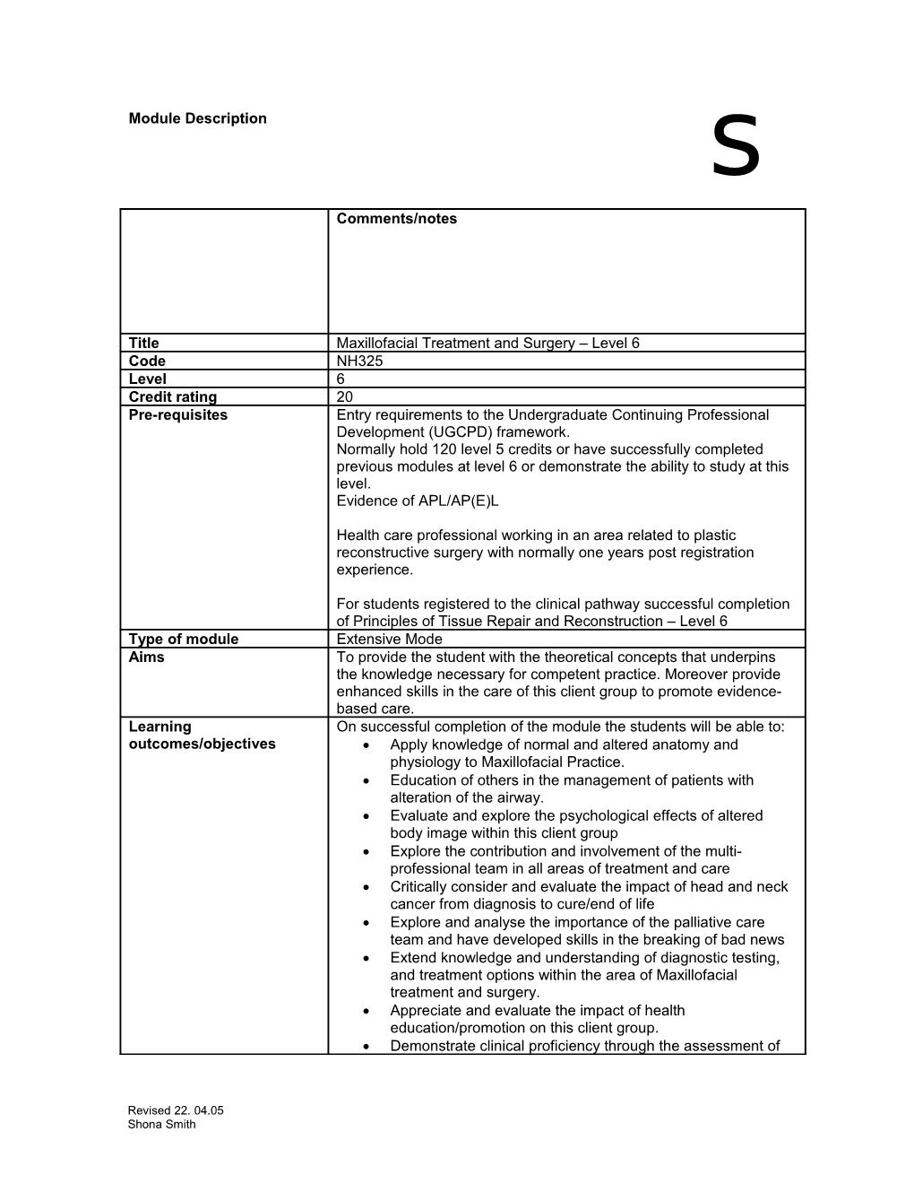 Plastic Reconstruction and Burns - Level 2 and 3