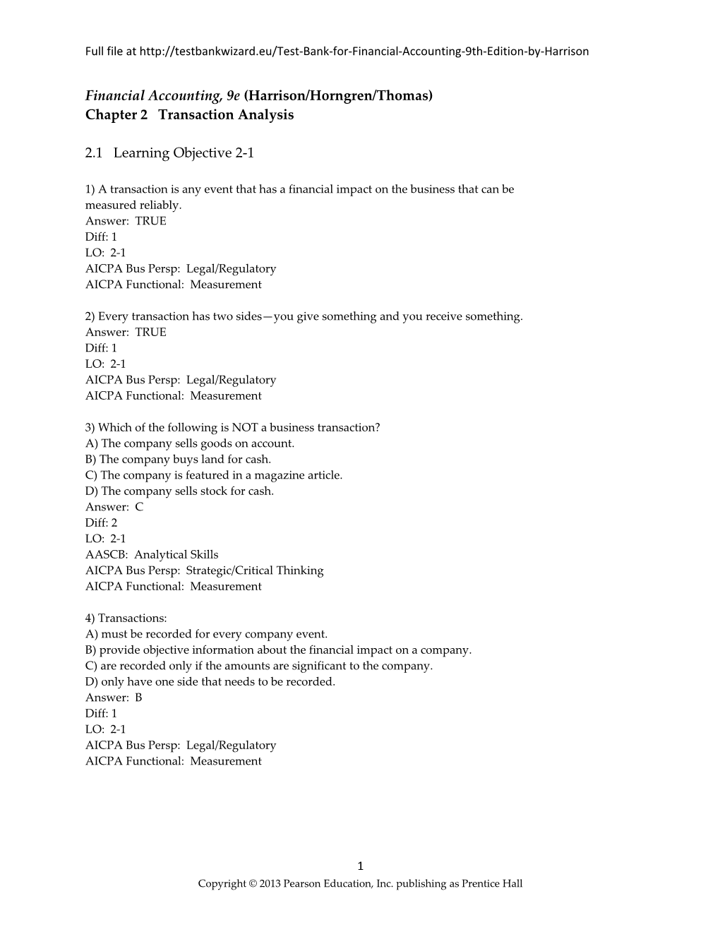 Financial Accounting, 9E (Harrison/Horngren/Thomas)