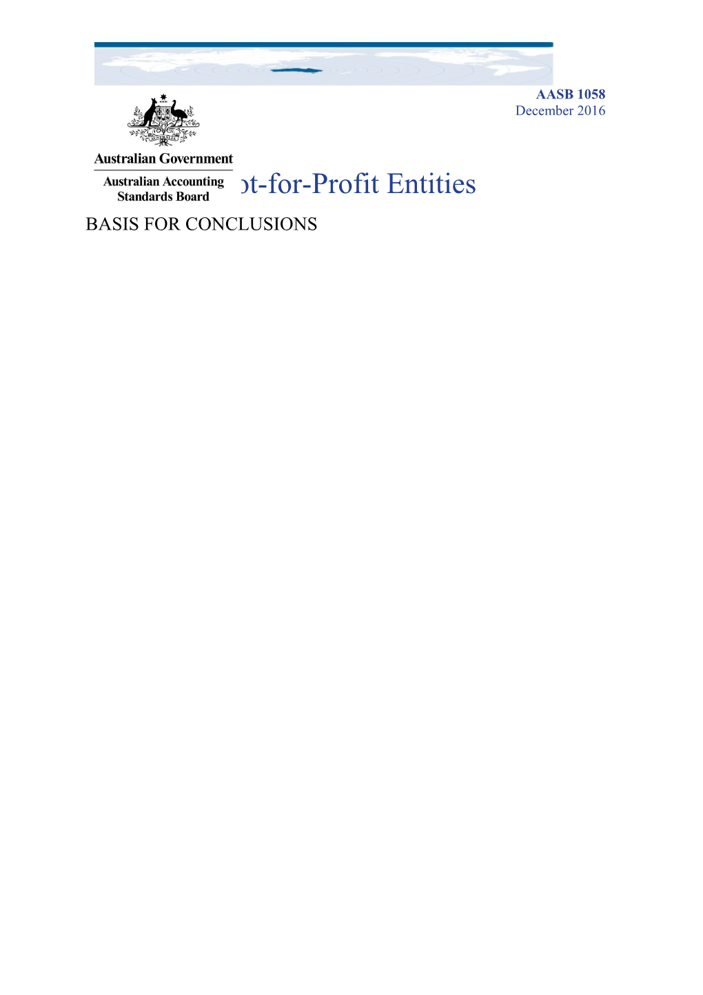 Income of Not-For-Profit Entities