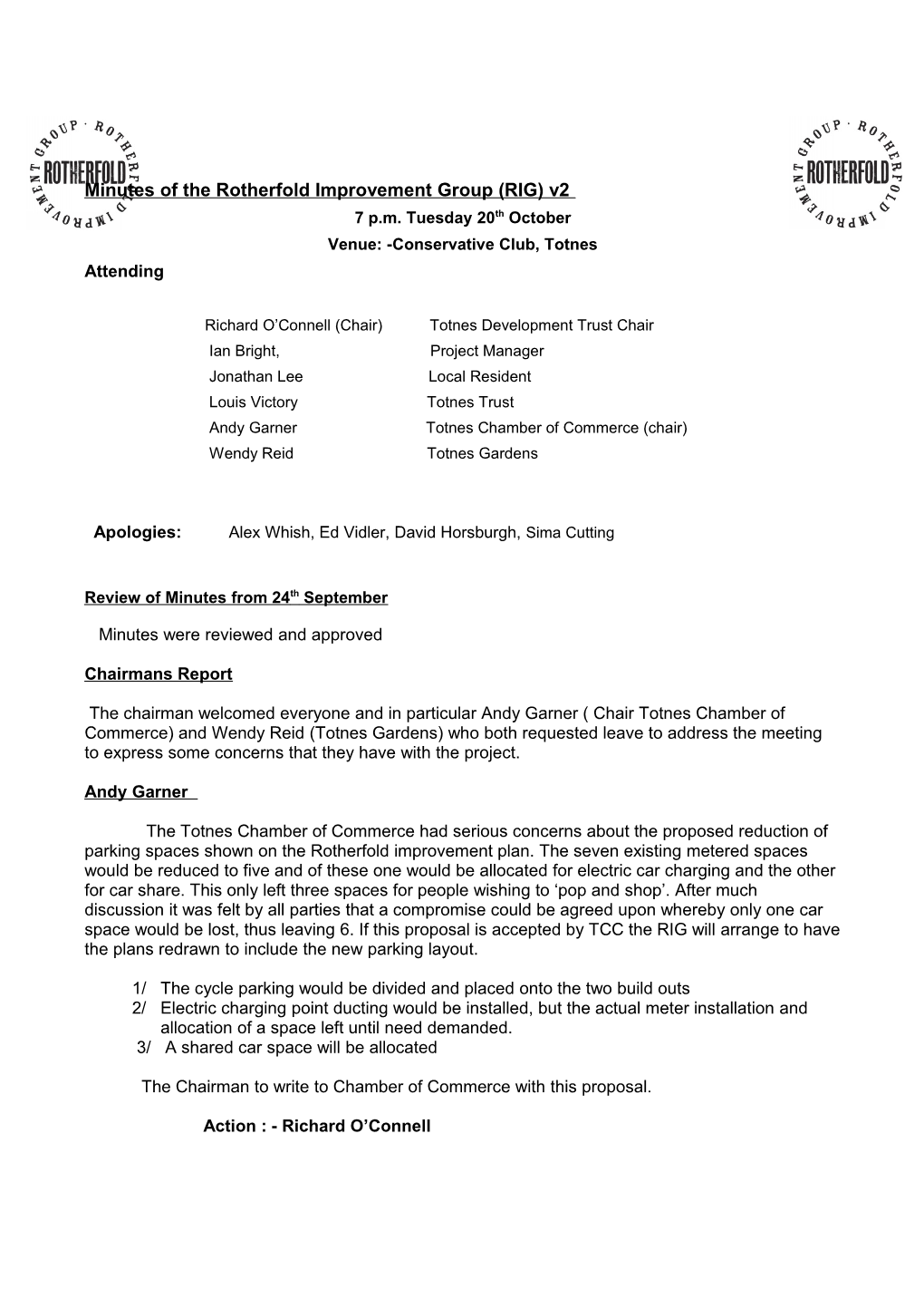 Minutes of Therotherfold Improvement Group (RIG)V2