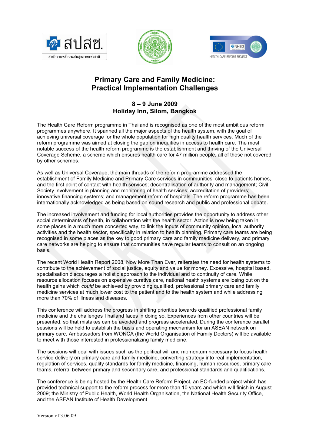 Primary Care and Family Medicine