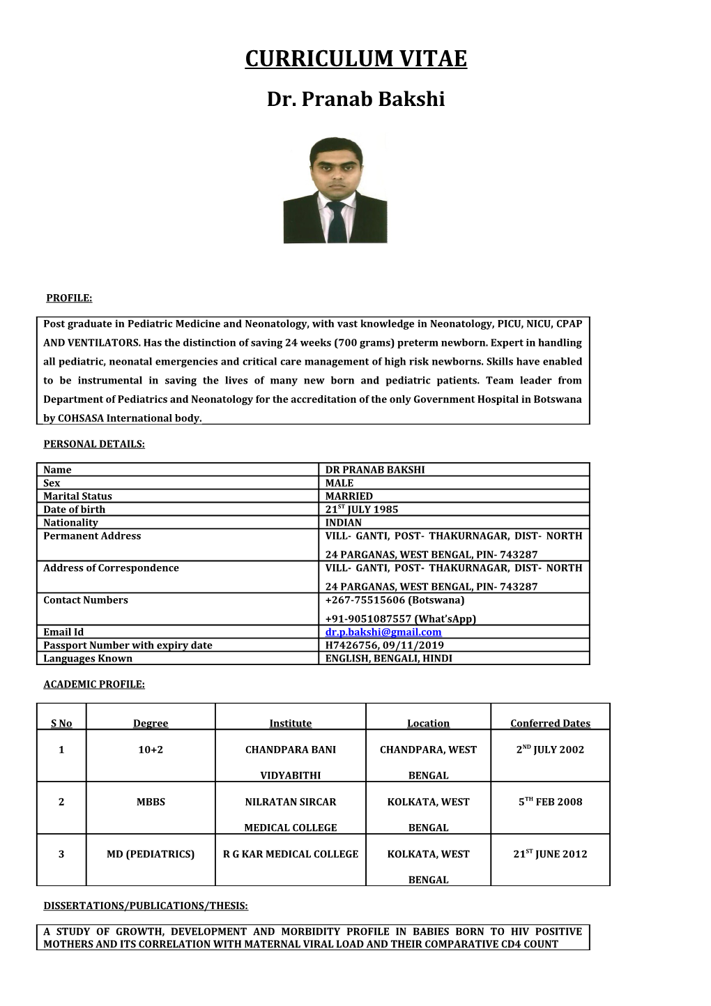 Curriculum Vitae s427