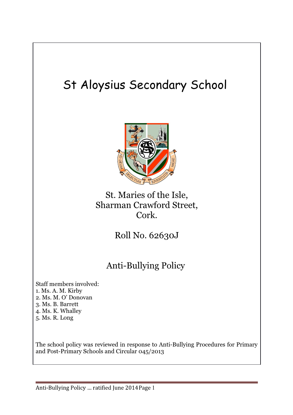 St Aloysius Secondary School