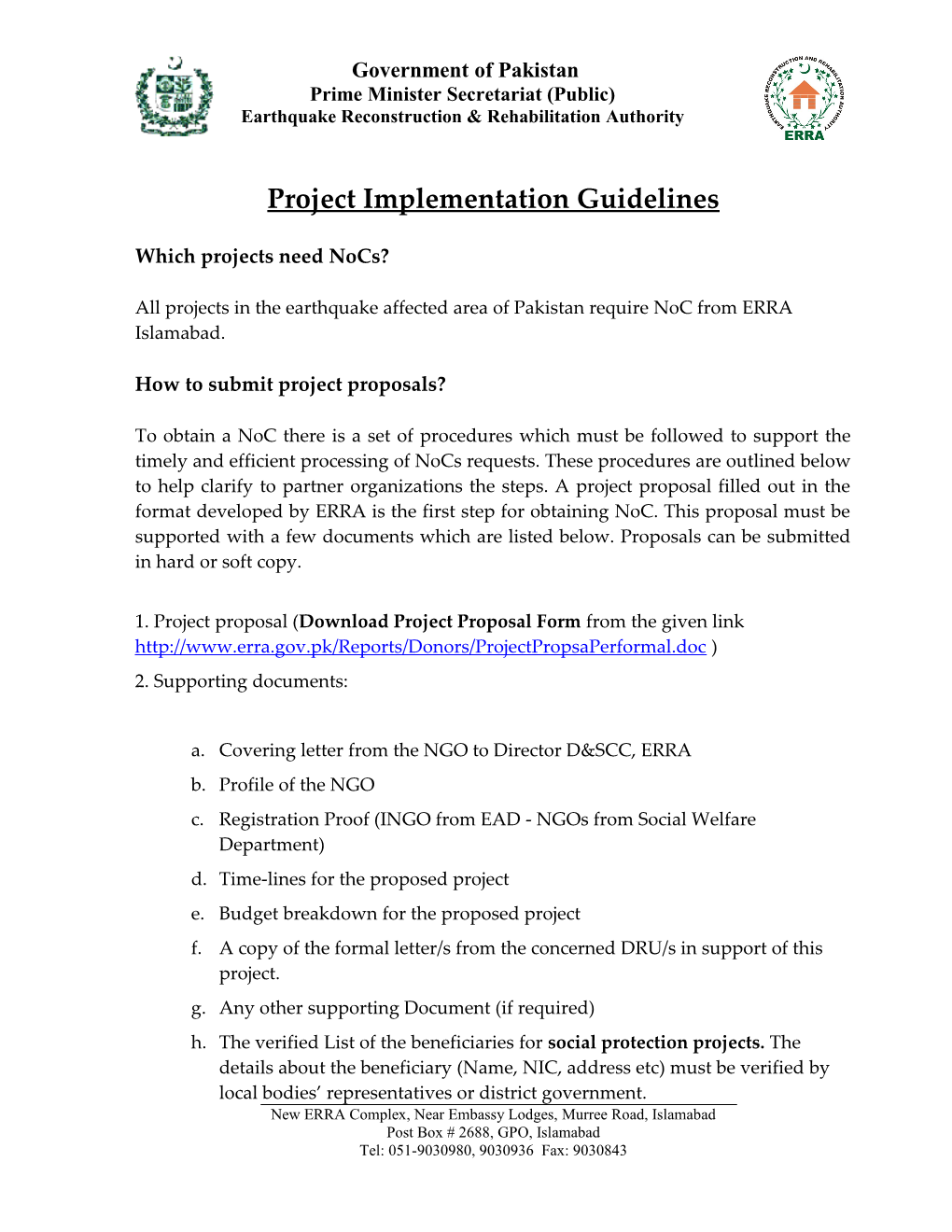Project Implementation Guidelines