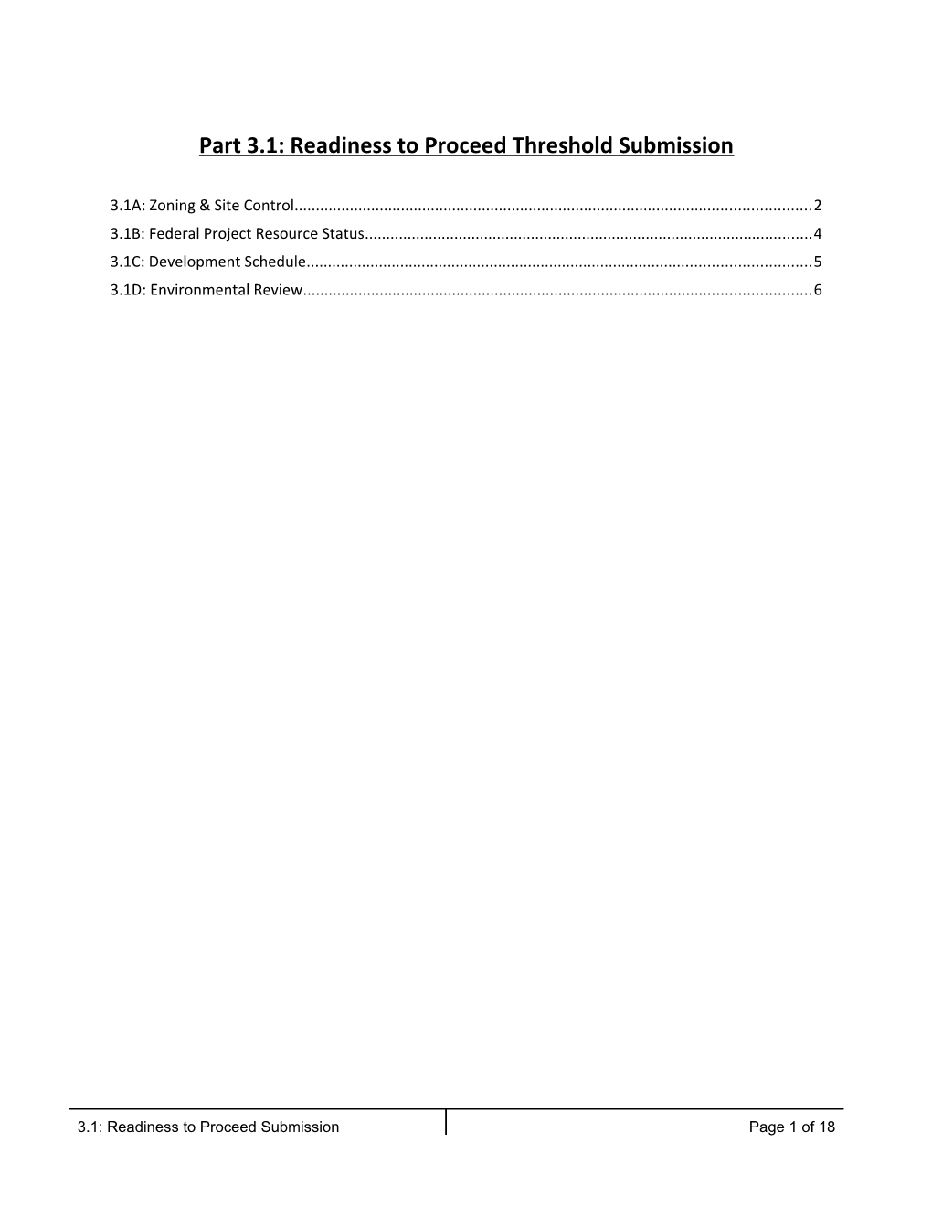 Part 3 Readiness Threshold