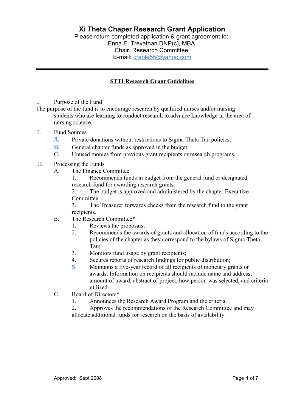 STTI Chapter Research Grant Agreement Form