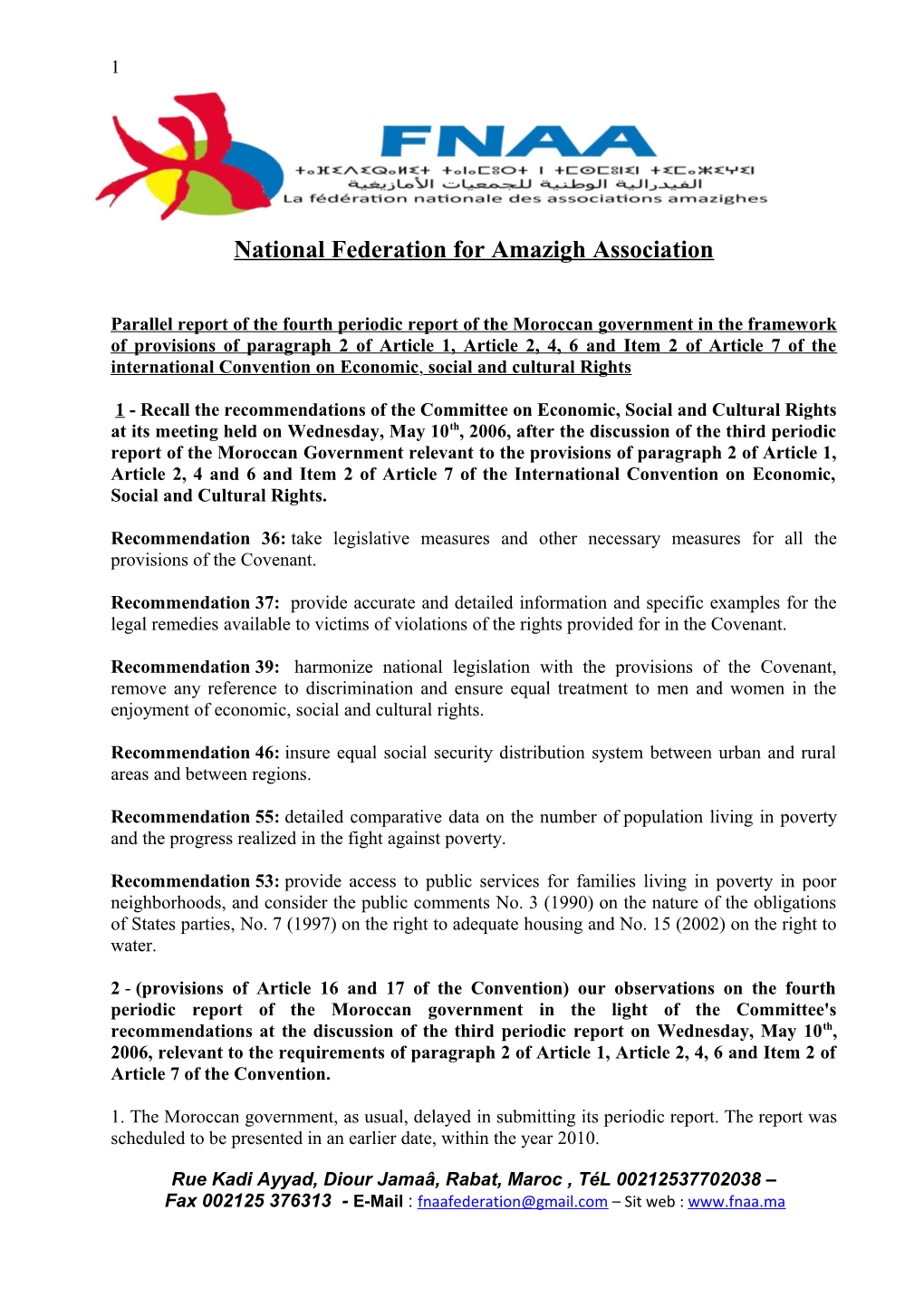 National Federation for Amazigh Association