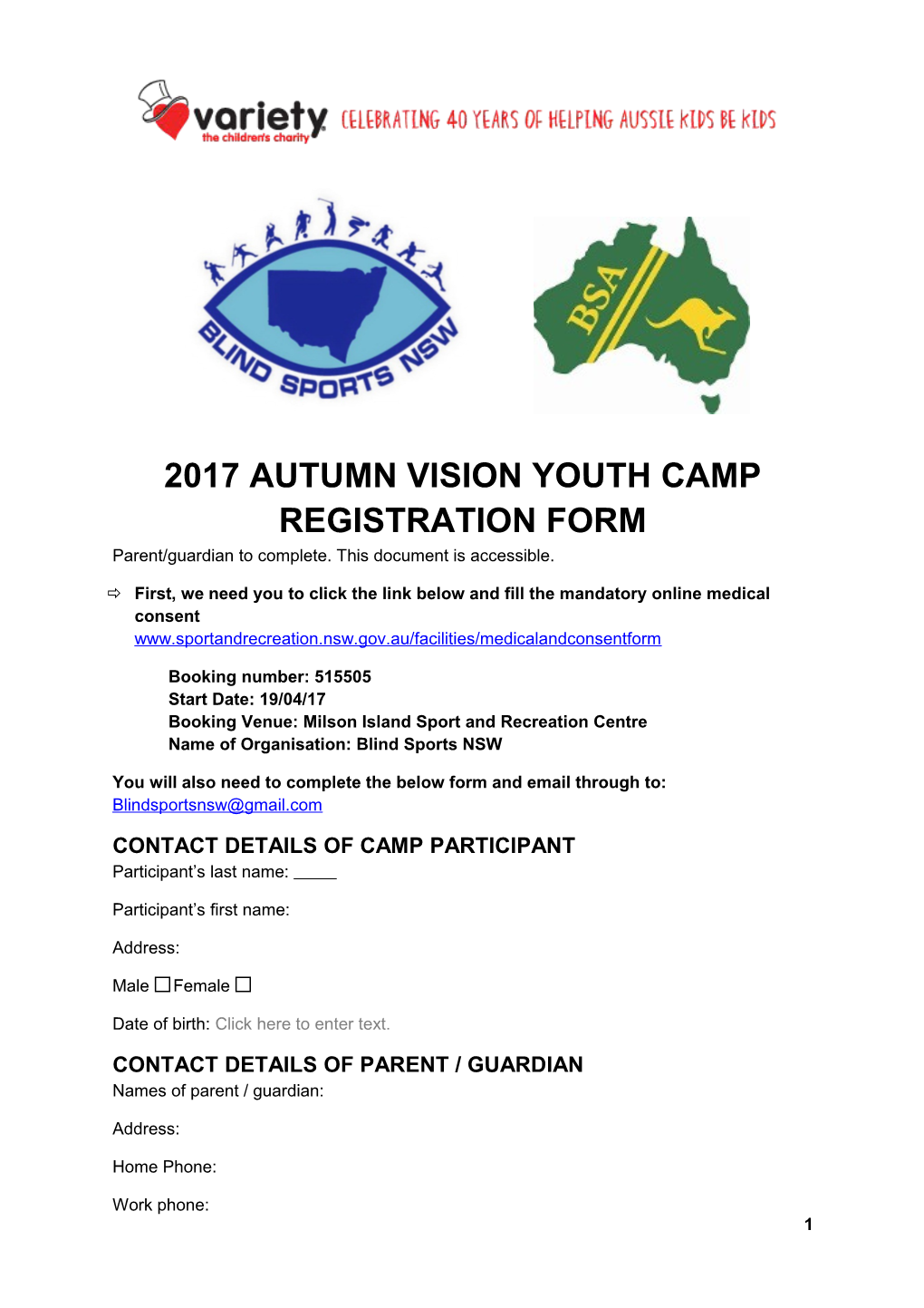 2017Autumn Vision Youth Camp