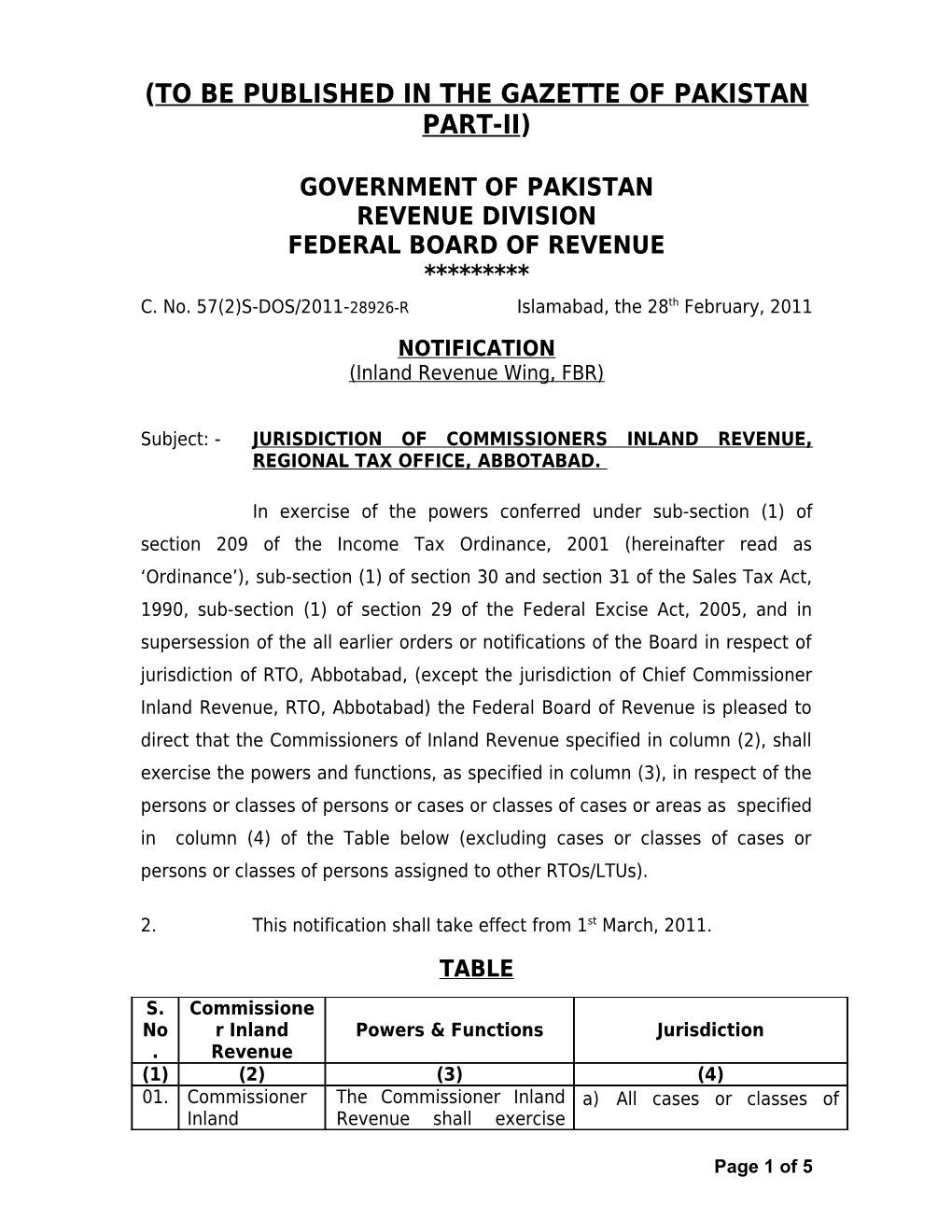 Government of Pakistan s13