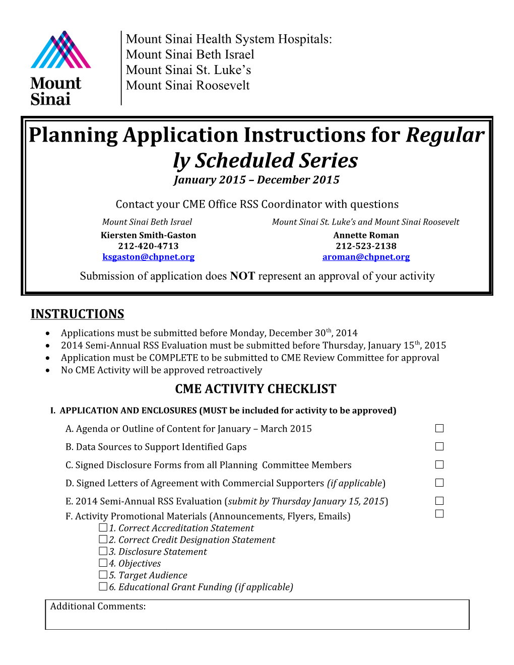 CME Planning Guide