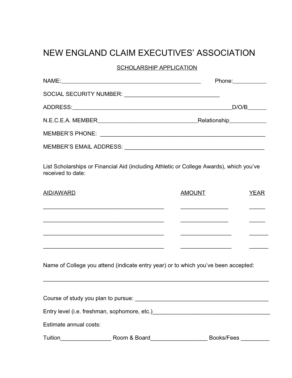 New England Claim Executives Association