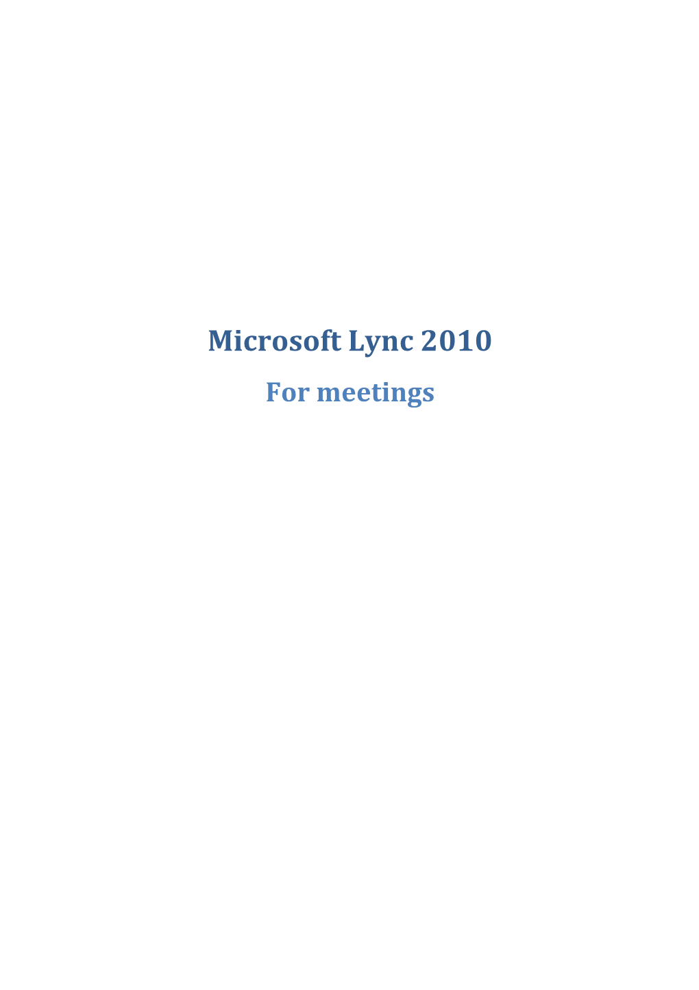 Microsoft Lync 2010