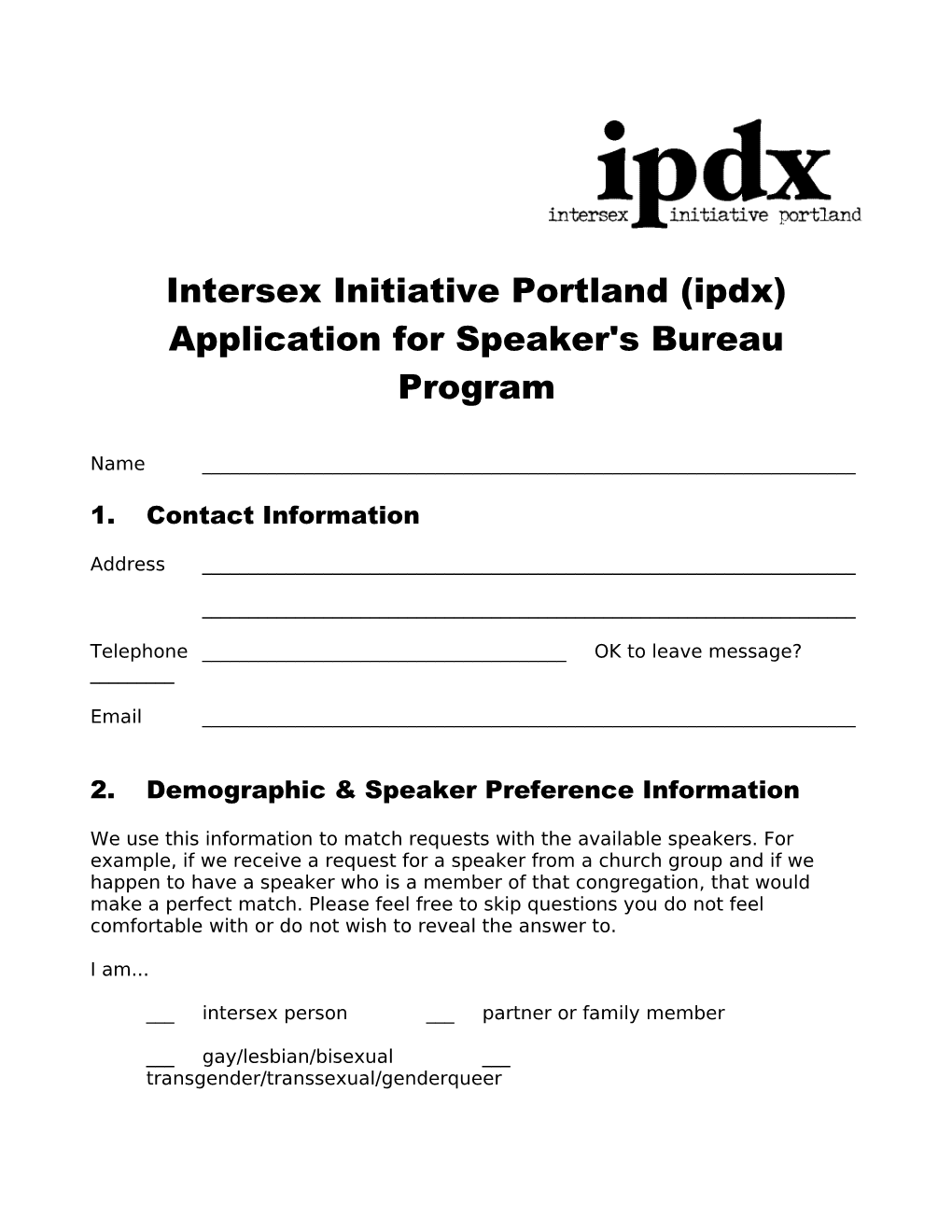 Intersex Initiative Portland (Ipdx)