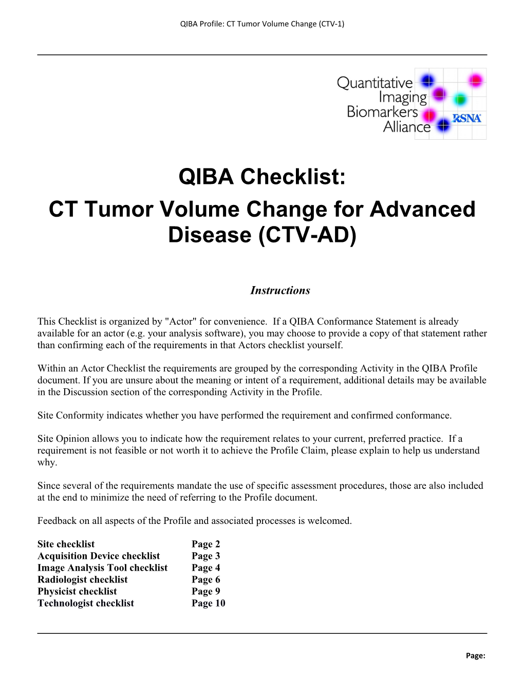 CT Tumor Volume Change for Advanced Disease (CTV-AD)