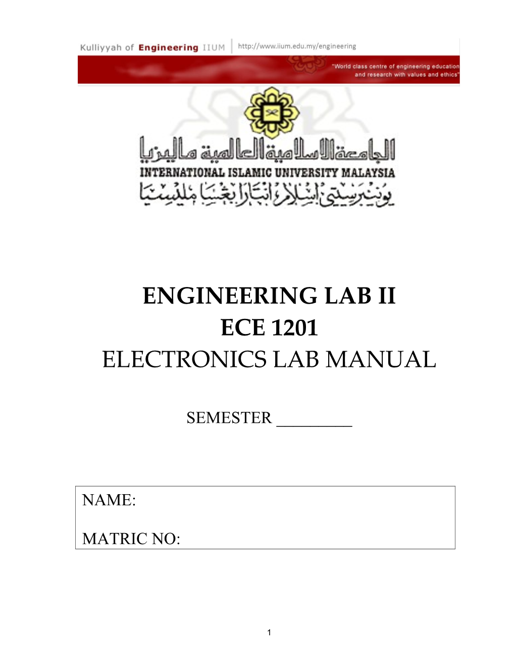 Engineering Lab Ii