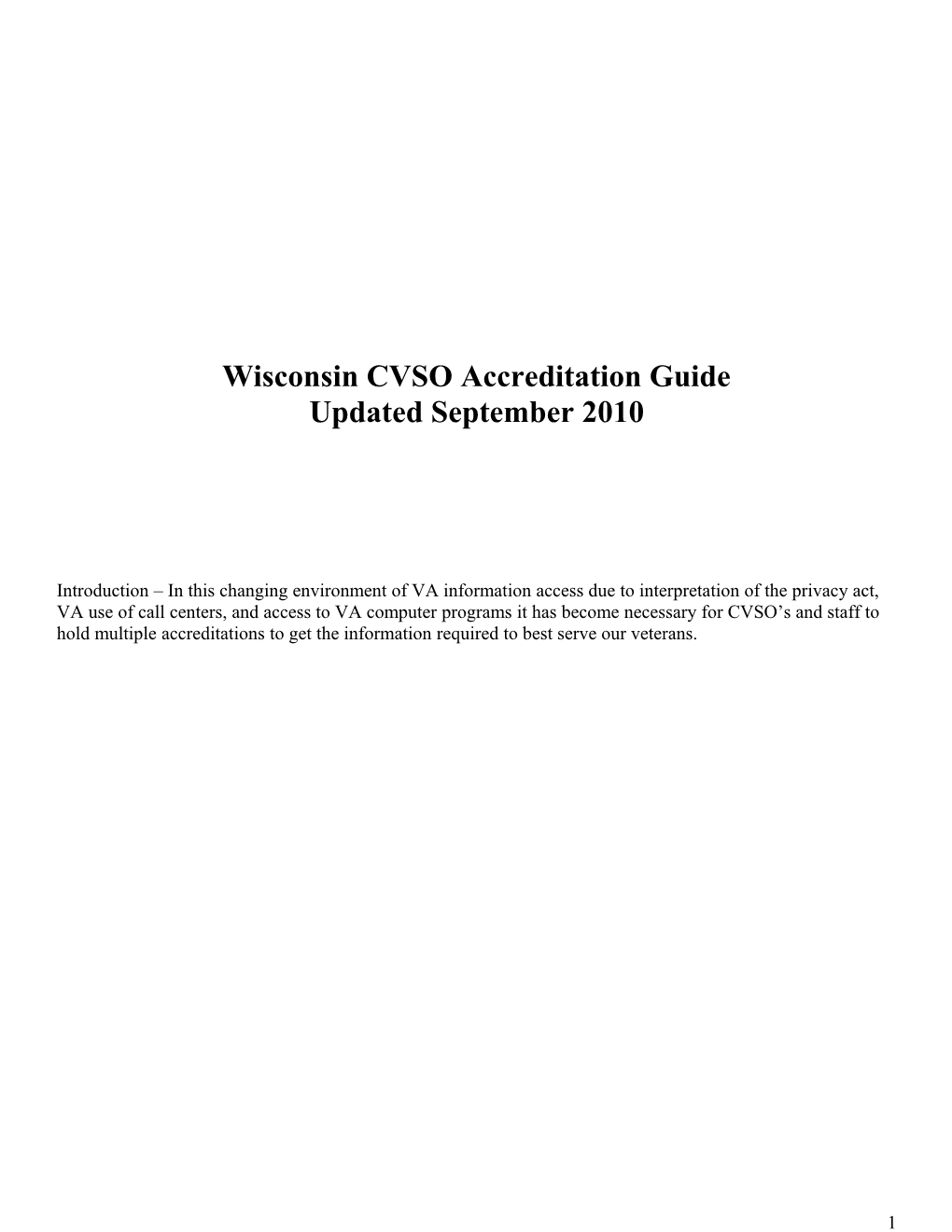 Wisconsin CVSO Accreditation Guide